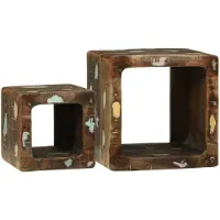vidaXL TV Eenheden 2 st Multikleur 36 x 30 x 36 cm