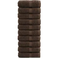 vidaXL Gastendoekjes SOLUND 10 st 600 g/m² 30x50 cm bruin
