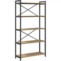 vidaXL Boekenplank 80 x 30 x 155 cm Bewerkt hout Artisan Eiken