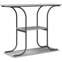 vidaXL Wandtafel Grijs Sonoma 101 x 35 x 80,5 cm Bewerkt hout