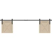 vidaXL Ophangset voor schuifdeur 200 cm koolstofstaal