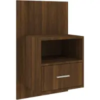 vidaXL Nachtkastje wandgemonteerd bruin eikenkleur