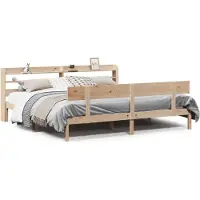 vidaXL Bedframe zonder matras massief grenenhout 200x200 cm