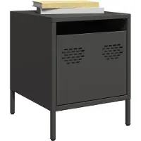 vidaXL Nachtkastjes 2 st 35x39x43,5 cm staal zwart