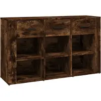 vidaXL Dressoir 100x30x59,5 cm bewerkt hout gerookt eikenkleurig