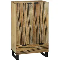 vidaXL Highboard Bruin 60 x 33 x 100 cm massief mangohout