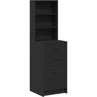 vidaXL Highboard Zwart eiken 40 x 41 x 135 cm Bewerkt hout