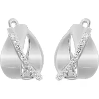 Orphelia 'Idia' Vrouwen 925 Sterling Zilveren Oorbellen - Zilver ZO-7086