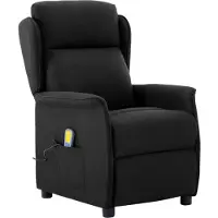 vidaXL Massagestoel Zwart 93.5 x 67.5 x 101.5 cm Stof