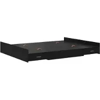 vidaXL Opbergbedframe met lade Zwart Eiken 160 x 200 cm Bewerkt hout