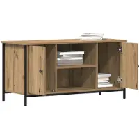 vidaXL TV Kast 100 x 40 x 50 cm artisanaal eikenkleurig Bewerkt hout
