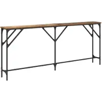 vidaXL Wandtafel Oud Hout 180 x 23 x 75 cm Samengesteld hout en metaal