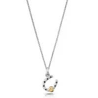 Orphelia 'Aurora' Dames 925 Sterling Zilveren Ketting met Hanger - Zilver/Goud ZH-7525
