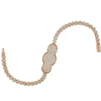 Orphelia Dames 925 Sterling Zilveren Armband - Roze ZA-6094