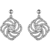 Orphelia Dames 925 Sterling Zilveren Oorbellen - Zilver ZO-5178