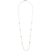 Orphelia Dames 925 Sterling Zilveren Halsketting - Zilver/Roze ZK-7385/80