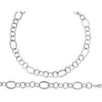 Orphelia Dames 925 Sterling Zilver Set: Ketting + Armband - Zilver SET-015
