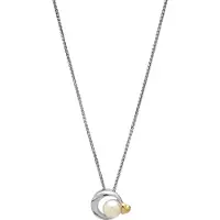 Orphelia 'Mathilde' Dames 925 Zilveren Ketting met Hanger - Zilver/Goud ZH-7510/G