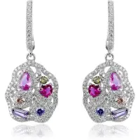 Orphelia 'Marosetti' Dames 925 Sterling Zilveren Dangle Oorbellen - Zilver ZO-7427