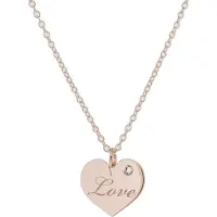 Orphelia 'Liliana' Dames 925 Sterling Zilveren Ketting met hanger - Roze ZK-7187/RG