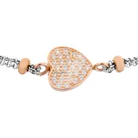 Orphelia Dames 925 Sterling Zilveren Armband - Zilver/Roze ZA-7195