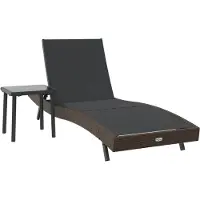 vidaXL - Ligstoel - 2 - pcs - Zwart - en - Bruin - poly - rattan
