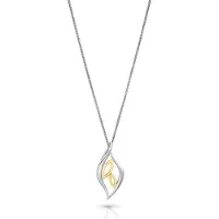 Orphelia 'Charlotte' Dames 925 Sterling Zilveren Ketting met Hanger - Zilver/Goud ZH-7523