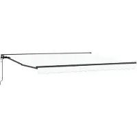 vidaXL Zonnescherm Frame Wit 400 × 300 cm Polyester met PU-coating