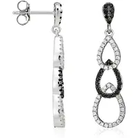 Orphelia Dames 925 Sterling Zilveren Dangler Oorbellen - Zilver ZO-5230