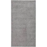 vidaXL Boxspring met matras stof donkergrijs 140x190 cm