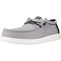 HeyDude Instapper Men Wally Letterman Light Grey / White-Schoenmaat 40