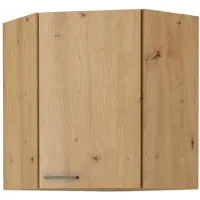 Bigbuy Hoge hoekkast - MODENA - 89 x 89 cm - Ambachtelijk eiken en mat zwart - CUISINIER