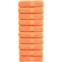 vidaXL Gastendoekjes SOLUND 10 st 600 g/m² 30x50 cm oranje