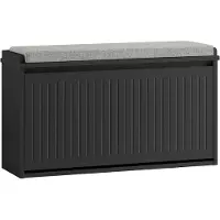 SoBuy Lichtgrijze Schoenenkast met Zitbank en Klep 80x45x26cm