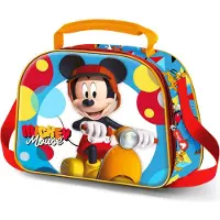 KARACTERMANIA - Disney - Mickey Mouse - Scooter - 3D Thermische Lunchtas met Trolley bevestiging - Snack - Blauw