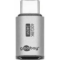 Goobay USB C verloopstekker - USB C female naar USB C male - Tot 40 Gbit/s