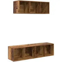 vidaXL Tv-meubelset 2 st Oud Hout Bewerkt hout
