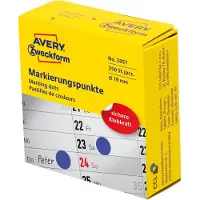 Avery Markeringspunten Ø 19 mm, blauw 3857 - 2 stuks