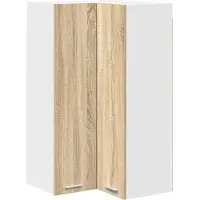 vidaXL Hangkast Sonoma Eik en Wit 57 x 57 x 100 cm Bewerkt hout