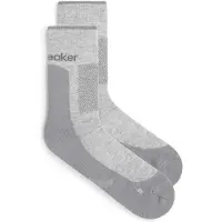 Icebreaker Sok Men Merino Hike+ Medium Crew Blizzard Heather/Alloy-Schoenmaat 44,5 - 46,5