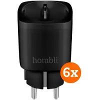 Hombli Slimme Stekker Zwart 6-Pack