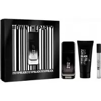 Carolina Herrera 212 VIP BLACK 100ML SET +DG 100 ml + Eau de Parfum spray 10 ml