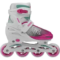 Roces Jokey X Verstelbare Skeelers Meisjes - Inline Skates - Meegroei Skates - Wit Roze - Maat 26-29