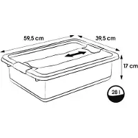 Keeeper Cornelia Collection 28l Storage Box Transparant