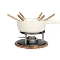 Livoo Service à fondue tradition MEN426C Crème