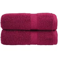 vidaXL Gastendoekjes SOLUND 2 st 600 g/m² 30x50 cm bordeauxrood