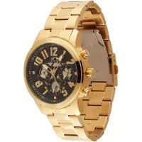 GUESS Analoog horloge 'Parker' goud / zwart