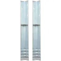 vidaXL Grondanker L-vormig 5x5x50 cm gegalvaniseerd staal 2 st