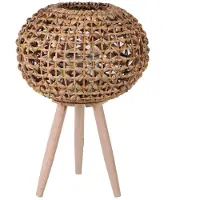 Urban Living "" LANTAARN EKLA IN ROTAN MET HOUTEN VOET D31CM x H46CM