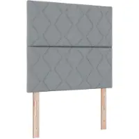 vidaXL LED Hoofdbord Lichtgrijs 90 cm Stof